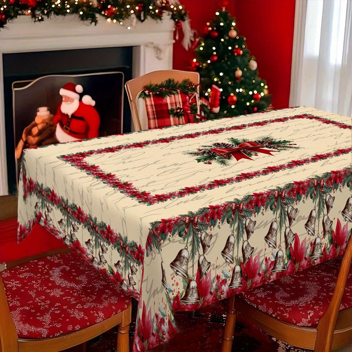 Christmas Tablecloth   Size 55.11Inx70.8In  140Cmx180Cm
