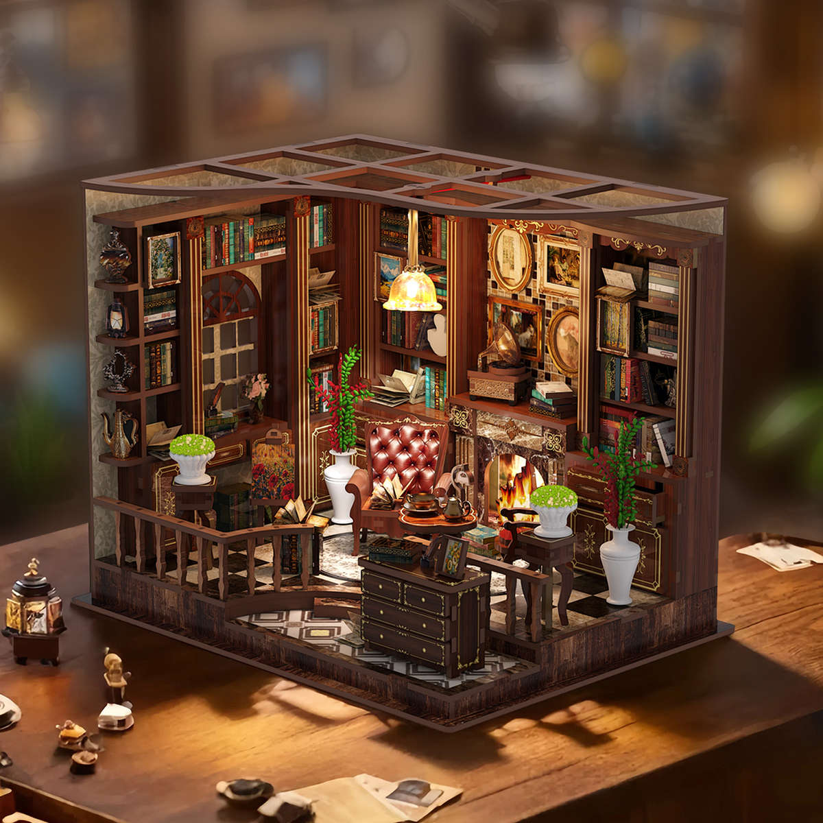 3D House Puzzle Model Model Left Bank Bookstore