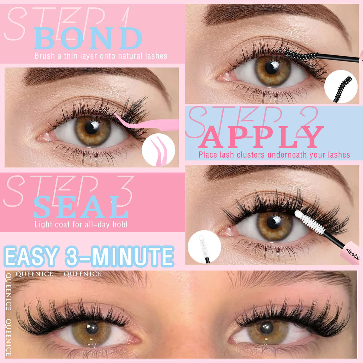 False Eyelashes Model Style F Fairy Lash Clusters