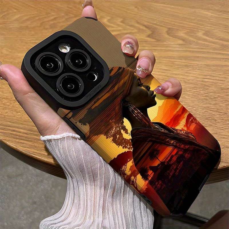 1Pc Mixed Color For iPhone 14 Plus African Women Phone Casee