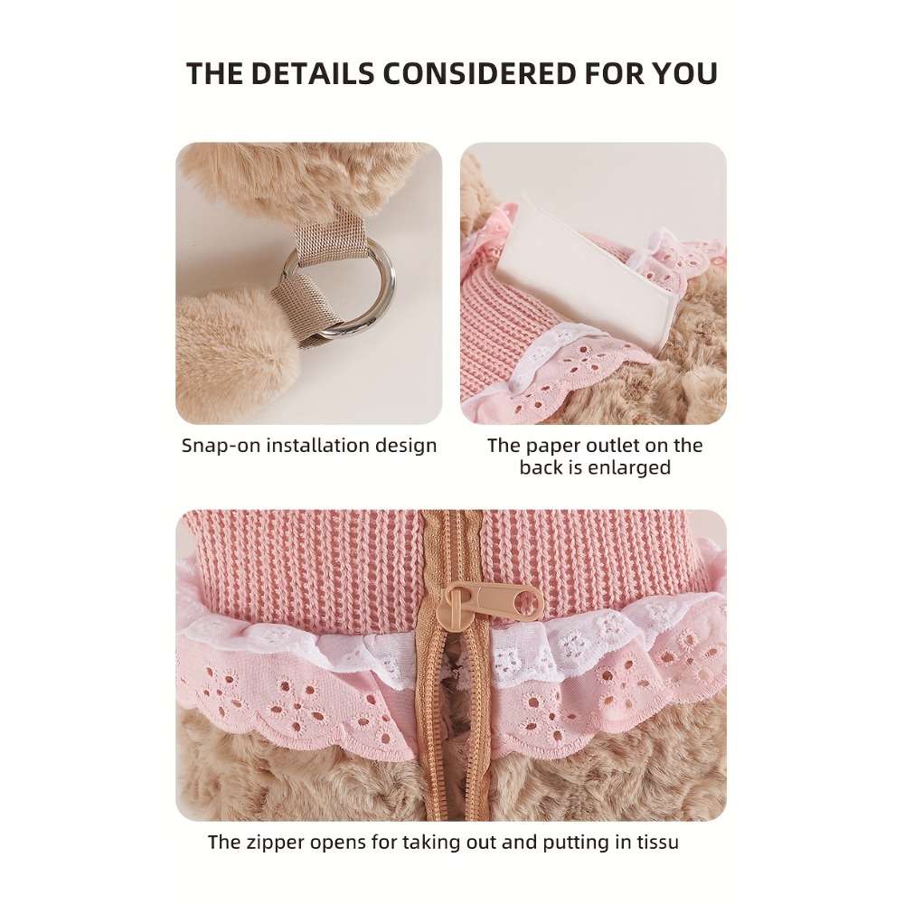 Car Tissue Box Color Pink Bear Items Tissue Box