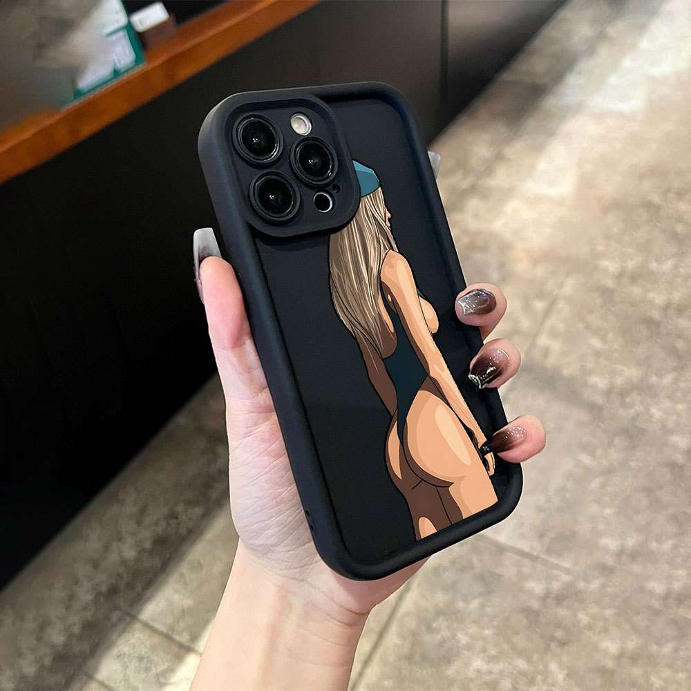 1Pc Black For iPhone 16 Plus Personalized Swimsuits Phone Case