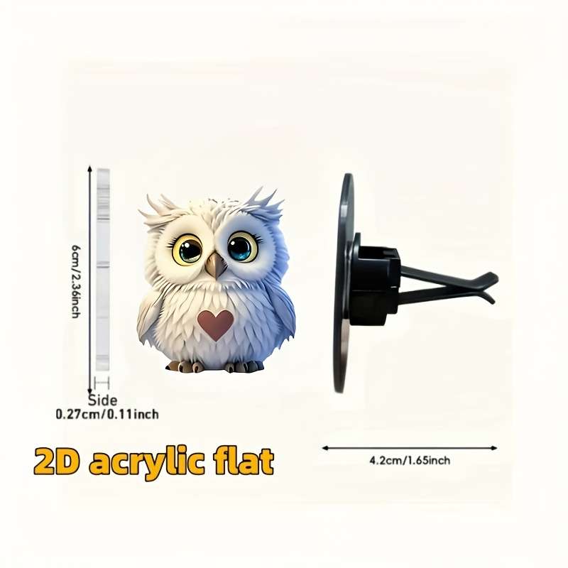 Car Interior Decor Color White Owl