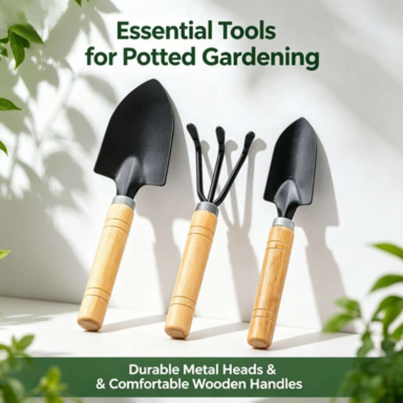 Garden Supplies Color 32Cm Wooden Handle Two Piece Set 16Cm Thick Handle Three Piece Set