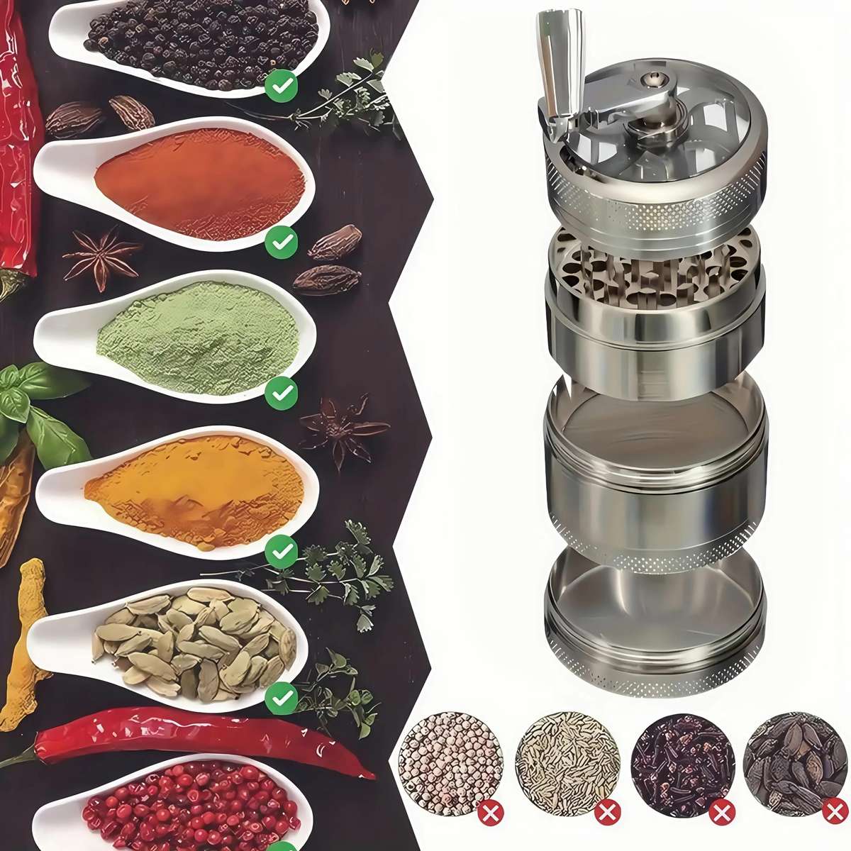 Grinder Color Silvery Size1