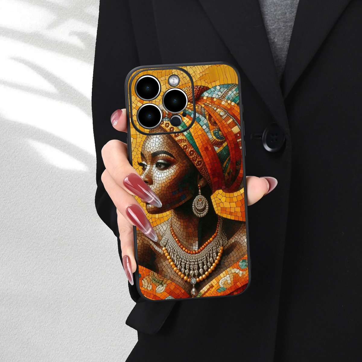 1Pc Black For iPhone 13 Mini African Girl Phone Case