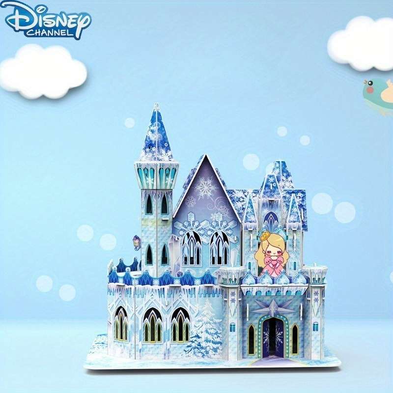 3D Building Model Puzzle Set Color Ice Castle