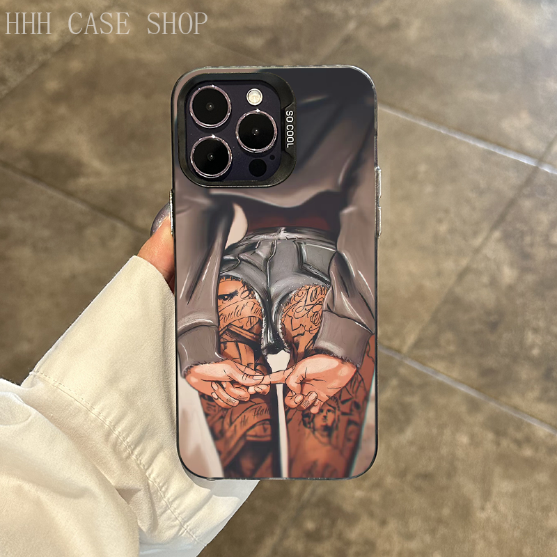 1Pc Mixed Color  For iPhone 16 IMD Tattoo Phone Case