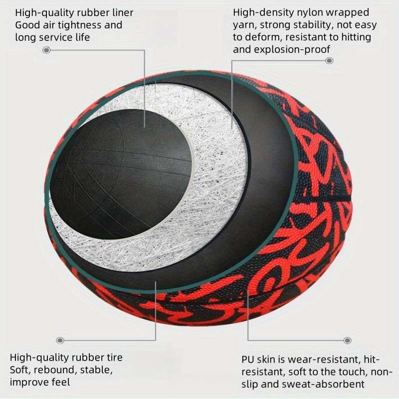Basketball Color Graffiti Fluid White Sizeno. 7 Basketball Standard Ball