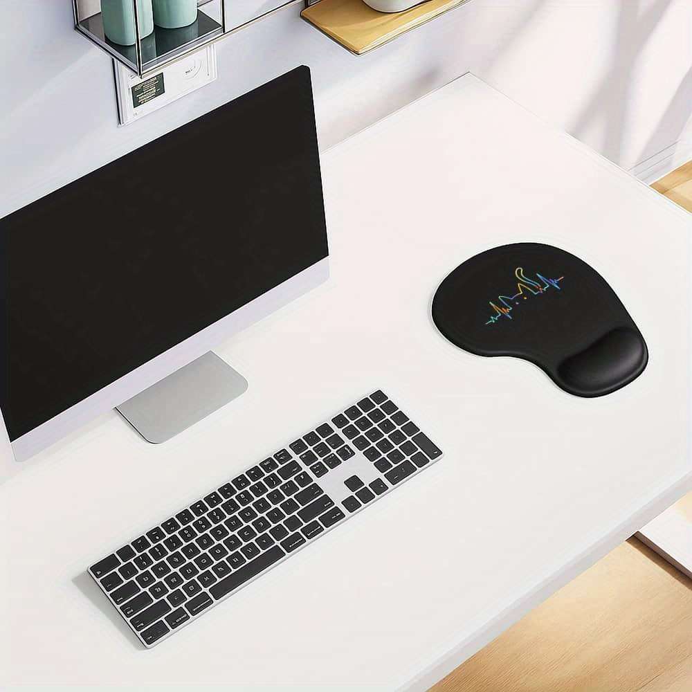 Professional EcoFriendly Heartbeat Mouse With Wrist Rest For Study Room Pink