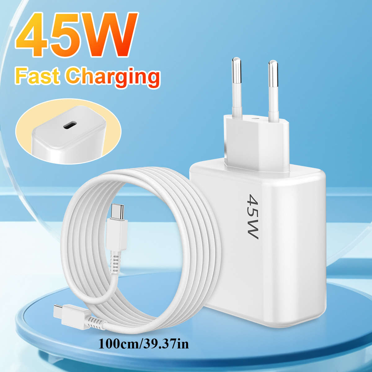 Charger Color 45W Charger  Add  1.5M Data Cable