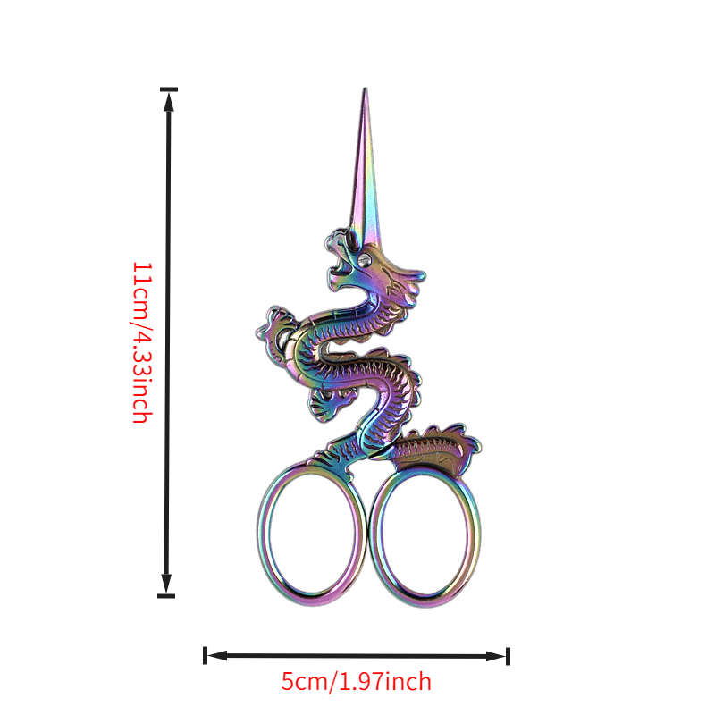 Scissors Color Color Titanium Quantitys Dragon Shaped Scissors  Paper Card Packaging