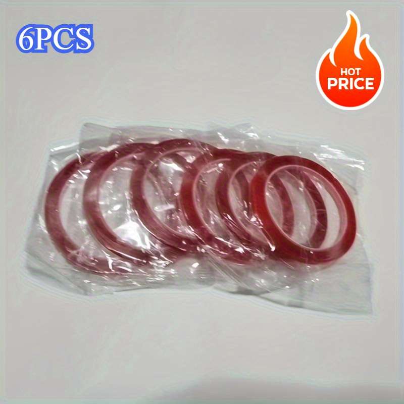 Doublesided Tape Color Red Size6 Pcs