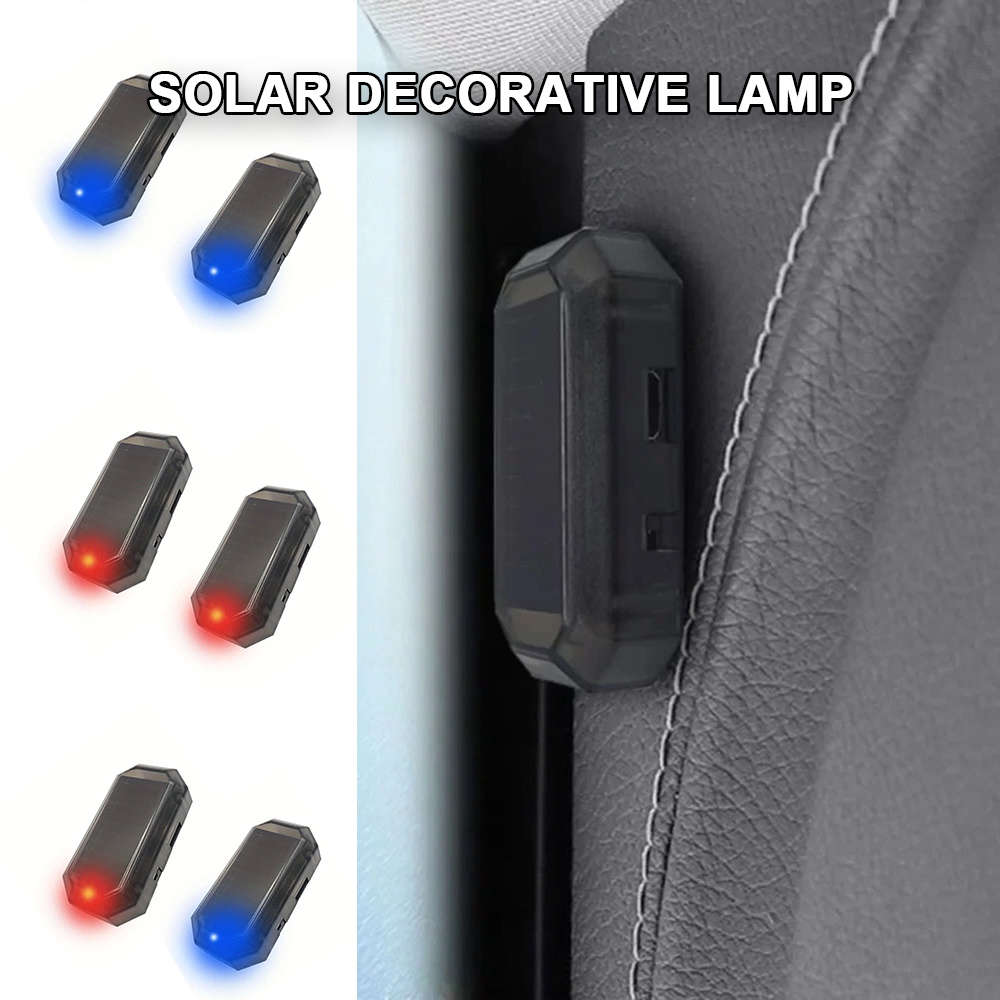 Solar Emergency Lights Color Red Quantity2Pcs