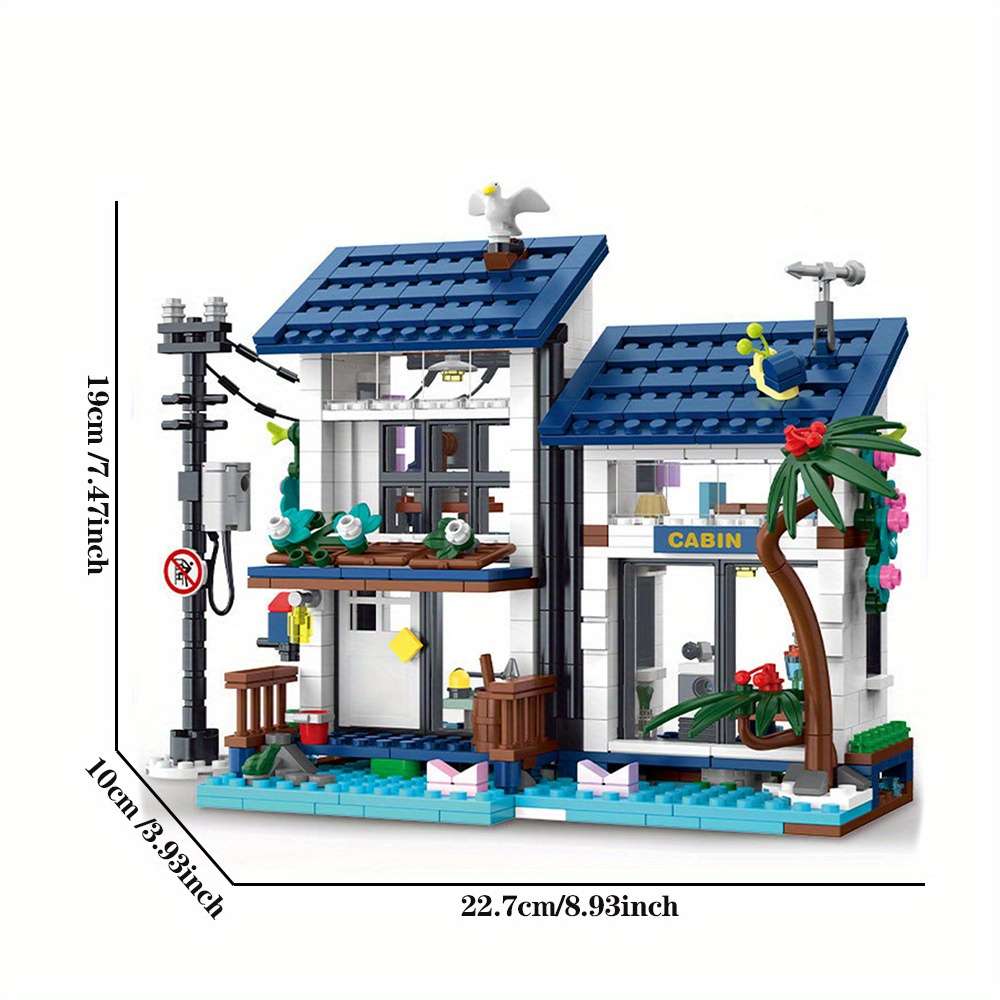 3D Building Model Puzzle Set Color Multicolored
