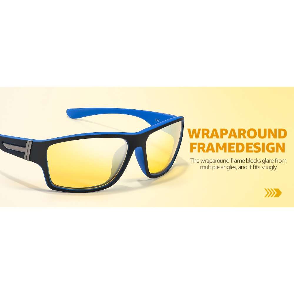 Cycling Glasses Color Elastic Black Blue*Yellow
