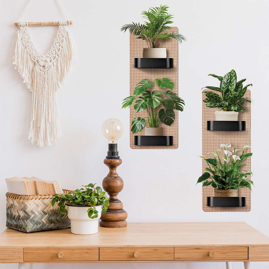 Wall Stickers Color 2Pcs Vivid Green Plant Pattern