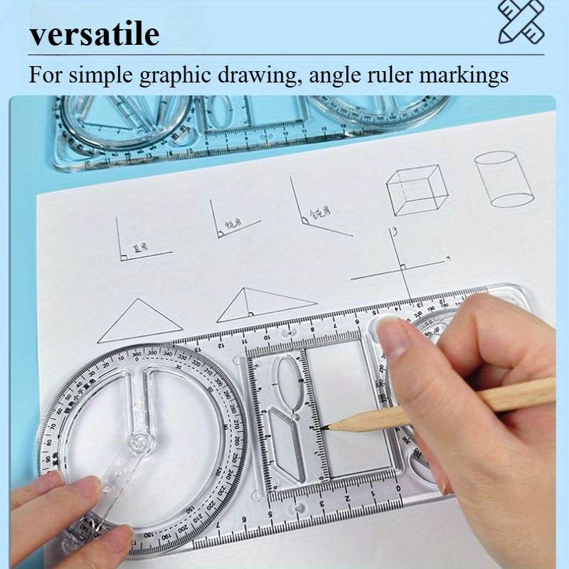 Ruler Color Multifunctional Ruler Size21.5Cm