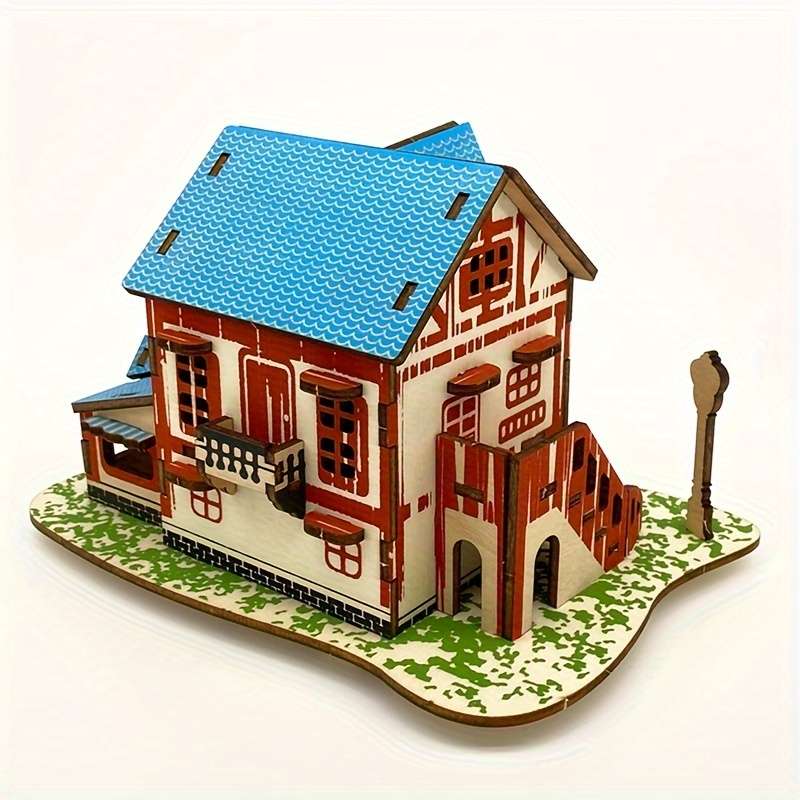 3D Building Model Puzzle Set Model A 01