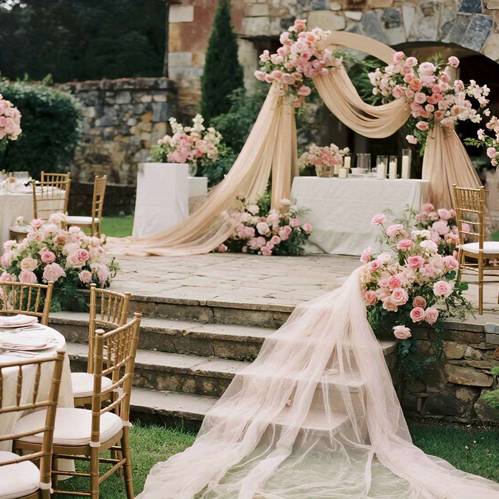 Wedding Supplies Color Champagne Size 100Cm*50M 1.1Yard*54.7Yard