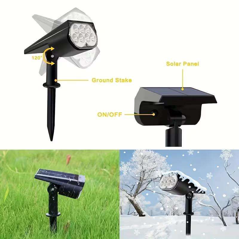 Solar Emergency Lights Color Warm Light Model7 Led Landscape Projection Lamp