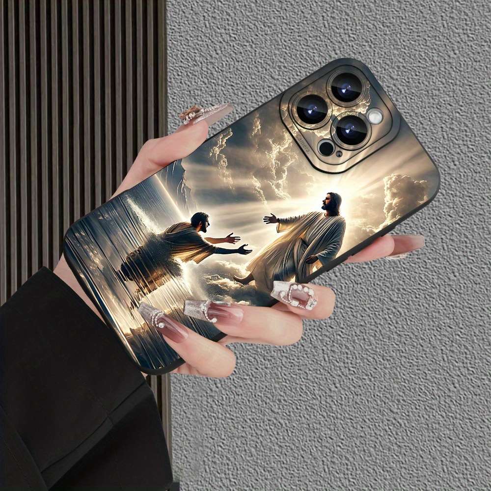 1Pc Black For iPhone 7 Plus 8 Plus Jesus Designed Phone Case