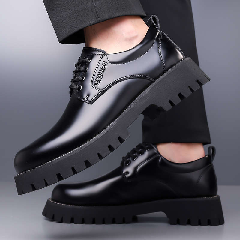 Mens Leather Shoes Color Black Sizeuk 10