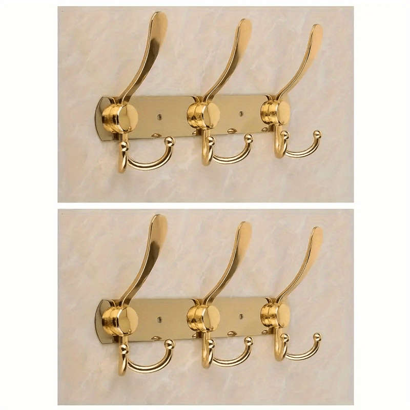 Hook Upmaterial 3 Hooks Golden 2Pc