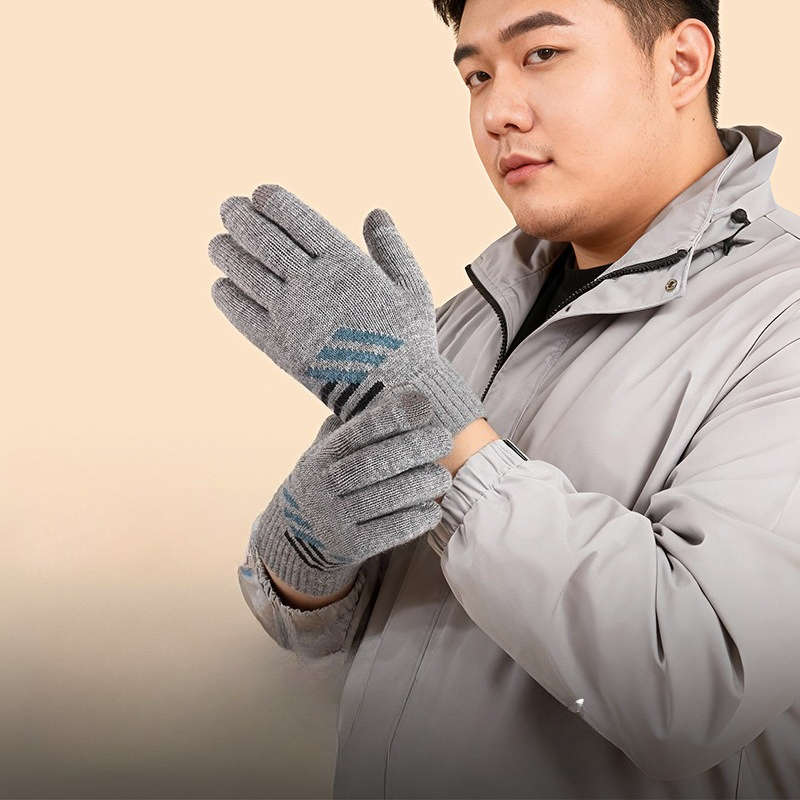 Gloves Color A248 Grey Single Layer Plus Size