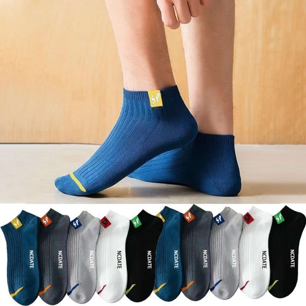 10 Pairs Of Random Colors One Size High Elastic Socks