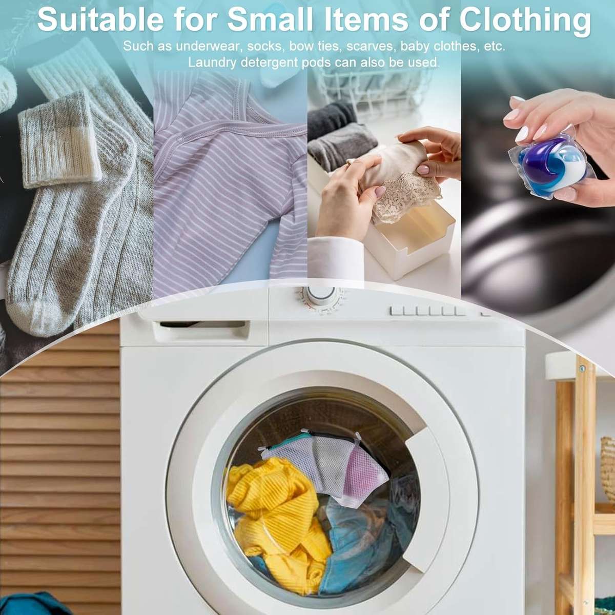 Laundry Bags Quantity 6Pcs