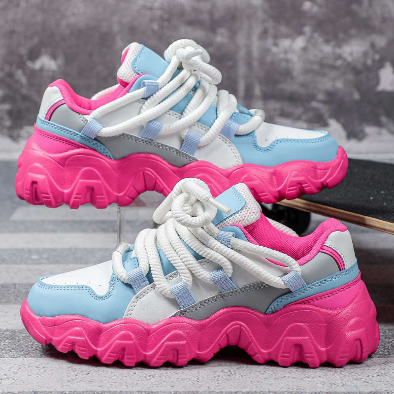 Women S Sneakers Color White Blue And Pink Background Sizeuk 2.5