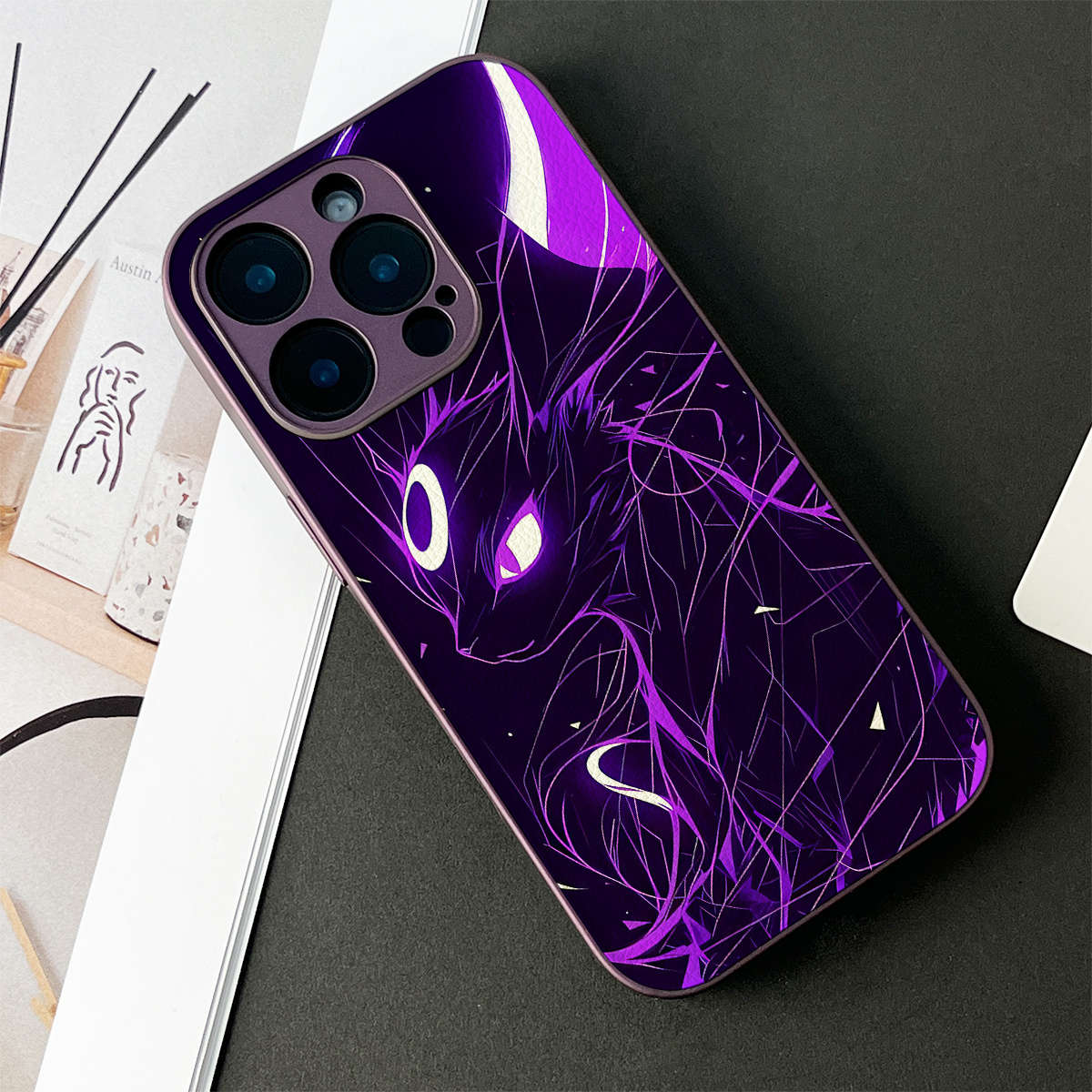 1Pc Mixed Color For iPhone 15 Pro Max Faux Leather Phone Case