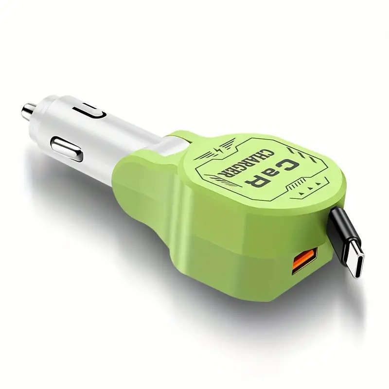 Durable This Expandable Data Cable Car Charger Features 1 To 2 Design Super