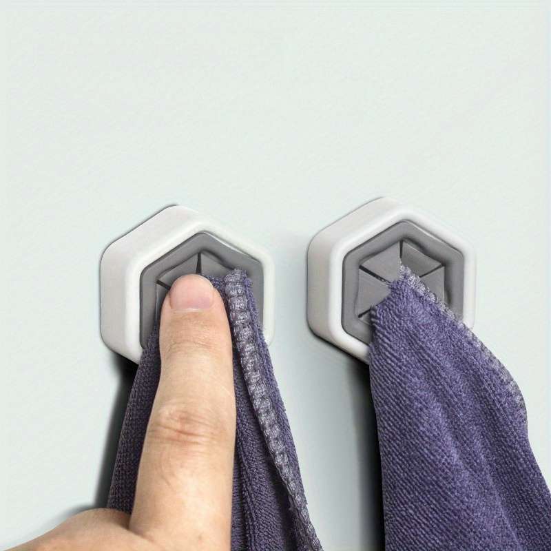 2 Non Perforated Towel Plugs Simple Storage Hangers For Quantity 2 Pieces