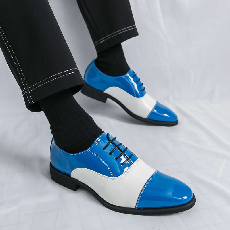 Mens Leather Shoes Color Black White Red Sizeuk 5.5