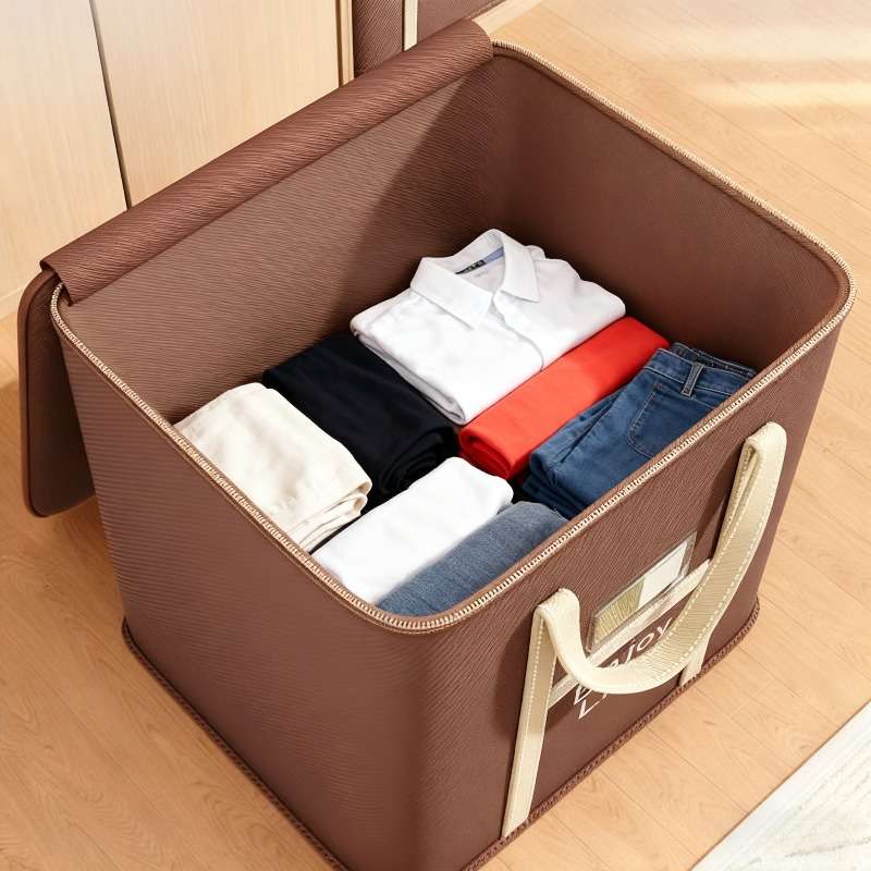 2Pcs Multifunctional Foldable Moving Bag Storage Brown 2 Pcs Size L Xl
