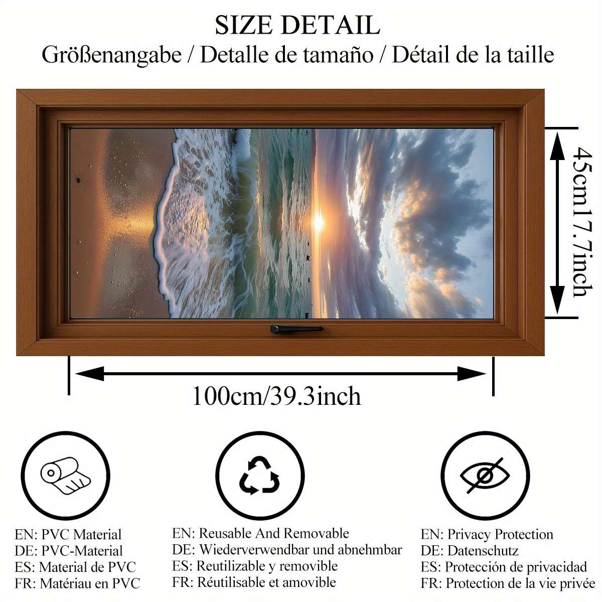 Window Stickers Size 45X100Cm17.7X39.3Inch