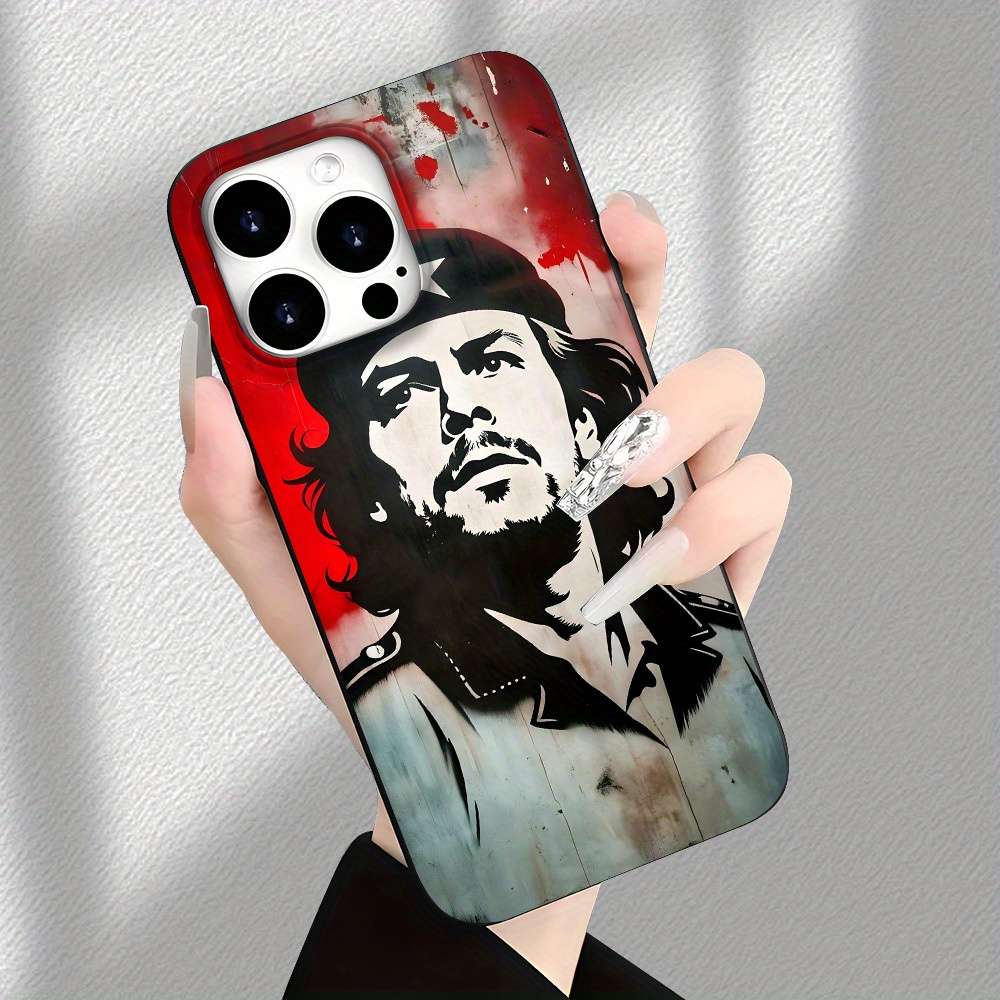 1Pc Black For iPhone 15 Pro Che Guevara Pattern Designs Phone Case