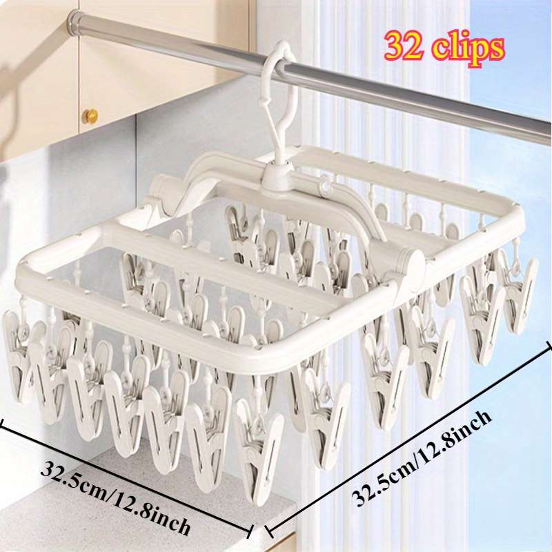 Clothes Rack White32 Clips Size 2Pcs