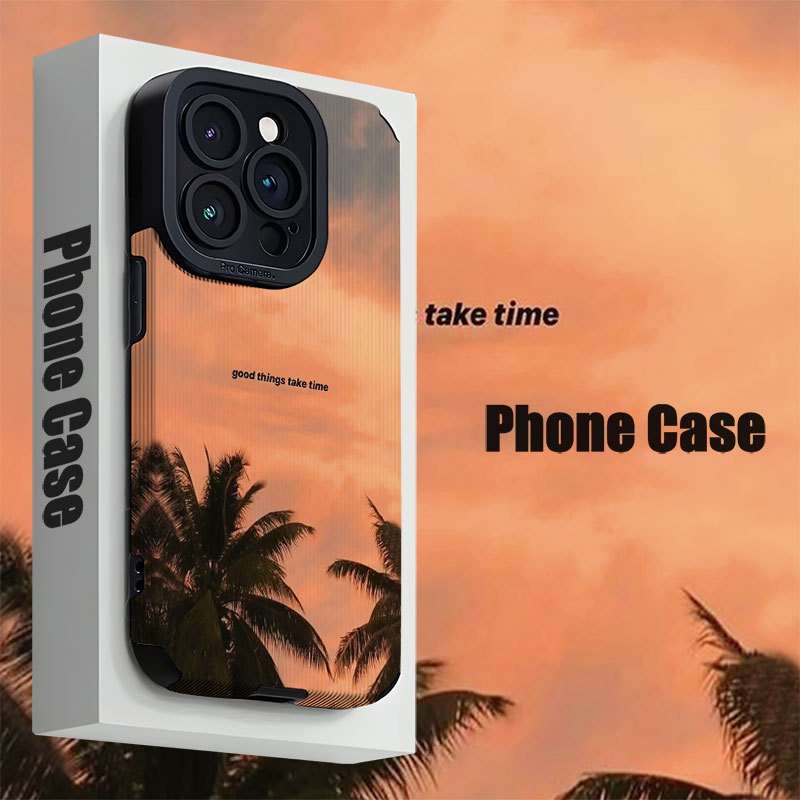 1Pc Mixed Color  For iPhone 12 Beautiful Sunset Pattern Phone Case