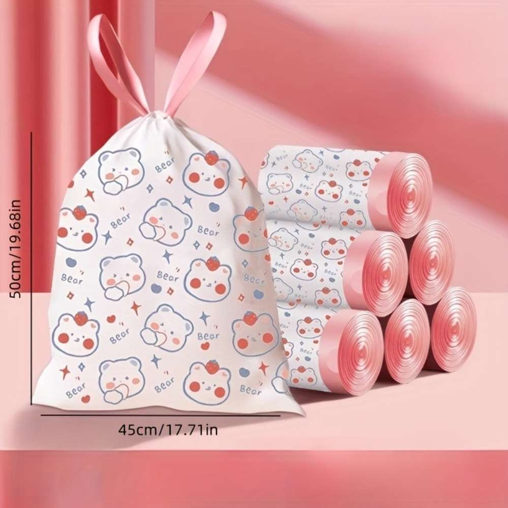 Trash Bagcute Bearsize3 Rolls75 Pieces