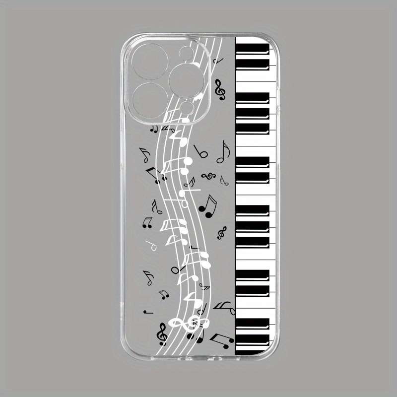 1Pc Transparent For iPhone 13 Mini Piano Sheet Music Phone Case