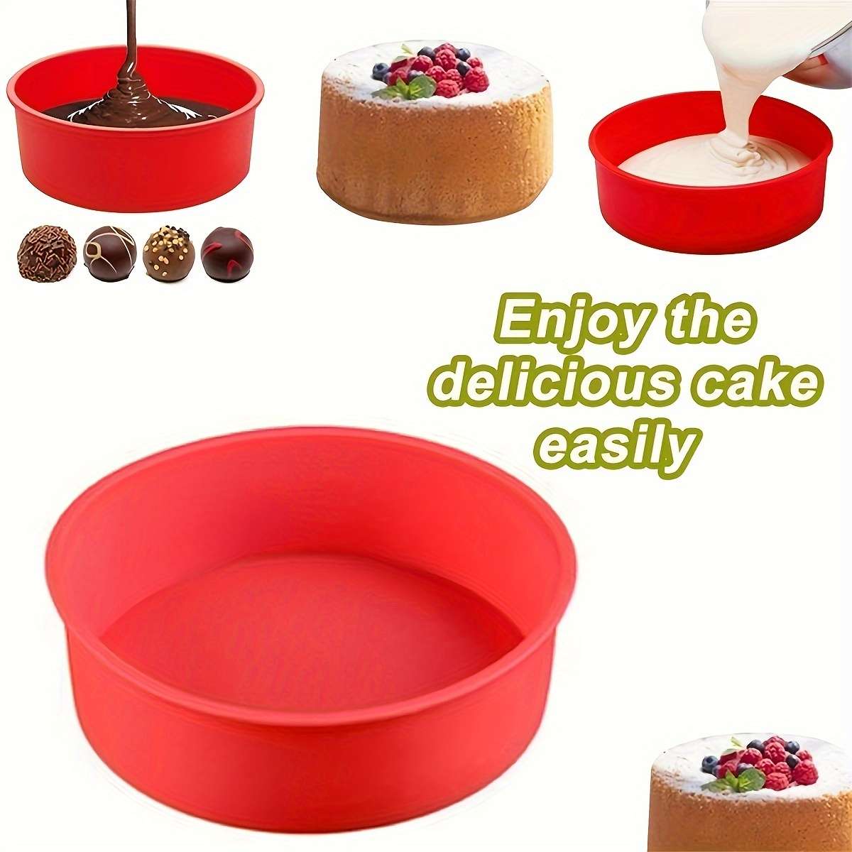 Suitable For Baking Molds Color Red Model 3Pcs