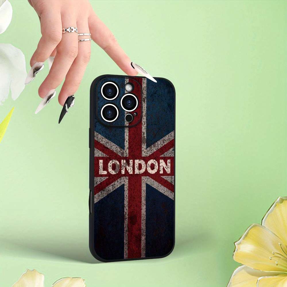 1Pc Black For iPhone 12 Mini UK Flag Phone Case