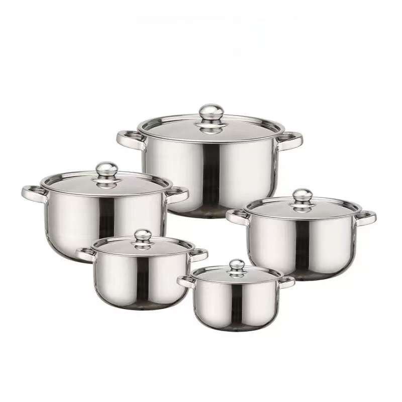 5-Piece Silver Cookware Set