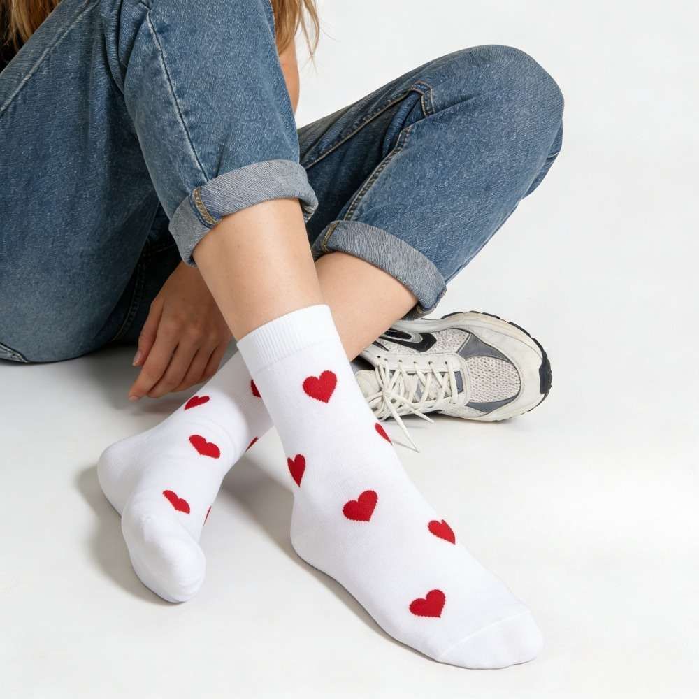 Women S Socks Color 5Pairs White Size Onesize