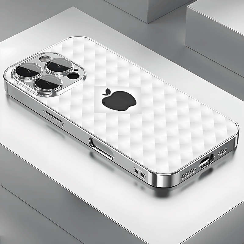 1Pc Mixed Color  For iPhone 16 Pro Max Black Icon Apple Logo Phone Case