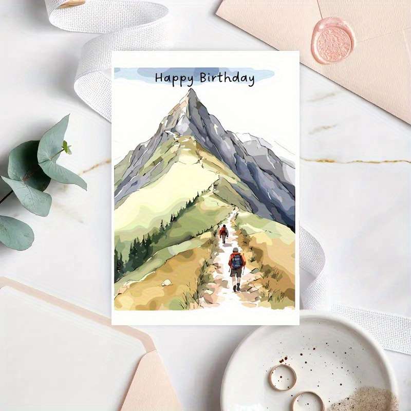 Greeting Cards Color Yellow Envelope Items 2 People Hiking