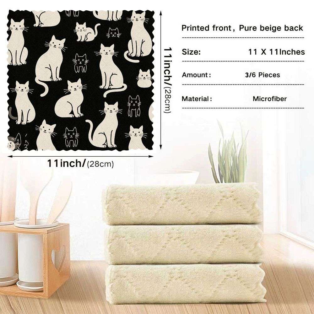 Rag Style Kitten Quantity 11X11In 28X28Cm 6Pcs